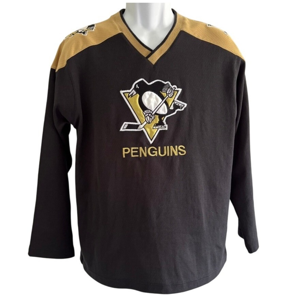 Vtg‎ 90s Mighty Mac Pittsburgh Penguins Mario Lemieux Jersey 66 Youth Sz L NHL
